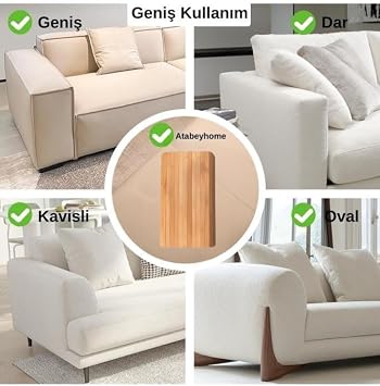 Bambu Koltuk Kolu Sehpası – Esnek Lamelli Kolçak Tepsisi, Kanepe Üstü Servis & İçecek Standı