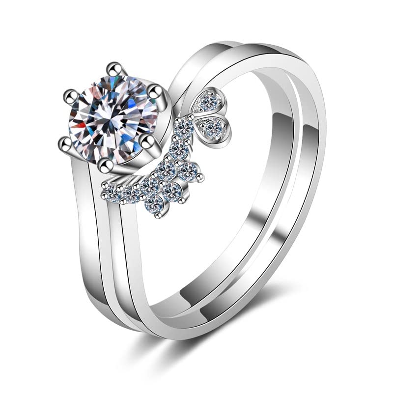 Moissanite 0.8ct bague StarGems argent 925 anti-ternissement fini le métal qui noircit la peau