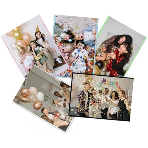 Orga'Neat Magnetic Picture Frames for Refrigerator 4x6, Assorted Colors Magnetic Photo Holder Pocket Frame (5 Pack) Cover