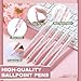Engrowtic 24 Set Pink and White Floral Mini Notebooks and Ballpoint Pens Chinoiserie Vintage Pocket Notepads Gel Pens Small Journals for Bridal Wedding Baby Shower