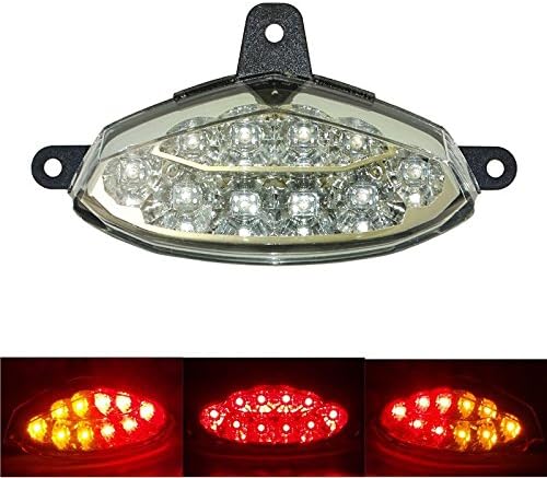 waase Motorcycle Rear Taillight Tail Brake Turn Signals Blinker Indicator Integrated Led Light For KTM Duke 125 200 390 2012 2013 2014 2015 2016 (Clear Lens)