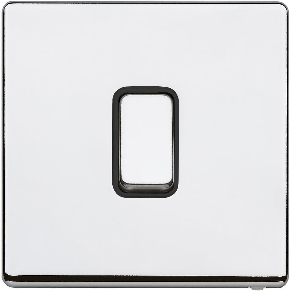 K24371 POC B Single Light Switch, 1 Gang, Polished Chrome, 20A, Single Pole