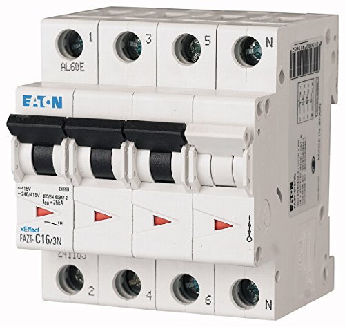 Eaton FAZT-D25/3N N Interruptor Magnetotérmico FAZT, 25A, 3P+N, Curva D