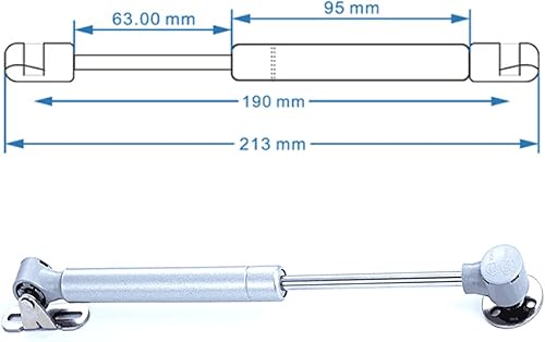 Miniatura 9 de Soporte de gas 20N, bisagra de puerta de gabinete, soporte de elevación de seguridad, soporte suave abierto e inferior y cojín retráctil para puerta