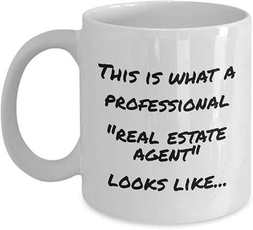 Real estate agent Latte coffee mug 15 oz, Mugs with sayings, Cup 11 oz, Coworker gifts for women, Christmas gifts for men, Unique presents