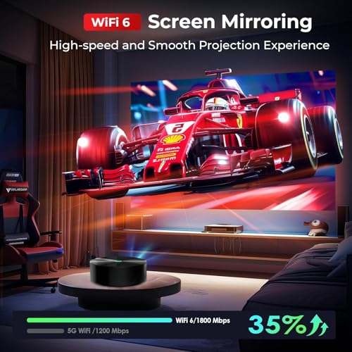 Image of WZATCO Yuva Aura, Native 1080P, Auto Focus & Keystone, 4K Support, 10500 Lumens, 180 inch Screen | Android 9.0 with Netflix, Prime etc | WiFi 6 & BT | Dust Proof | HDMI ARC, Black