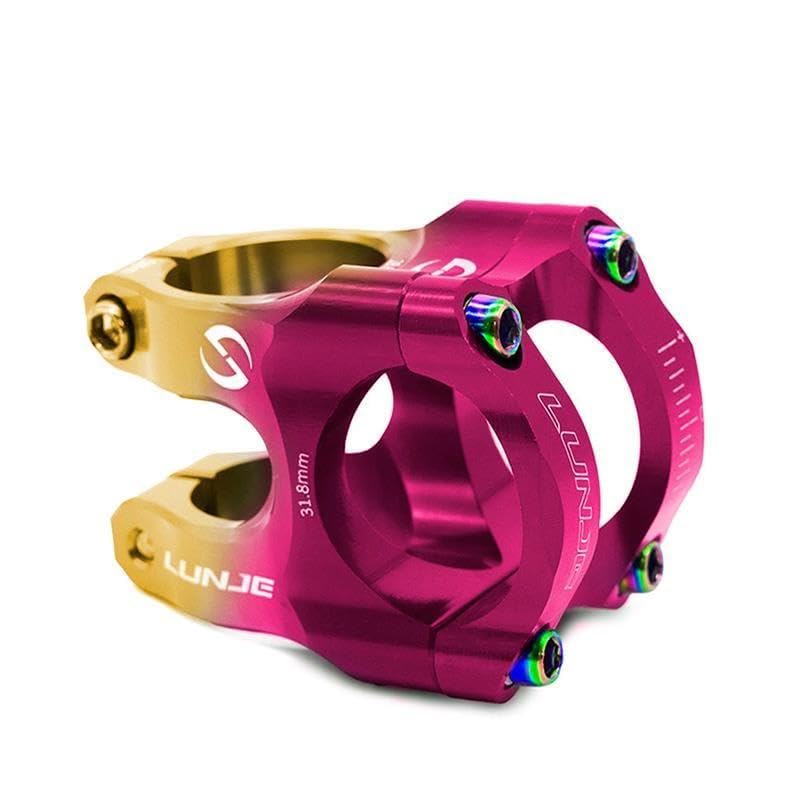 Compatible avec Potence Trottinette Électrique pour guidon Ø31,8 mm EWPM-003 Rose-Jaune