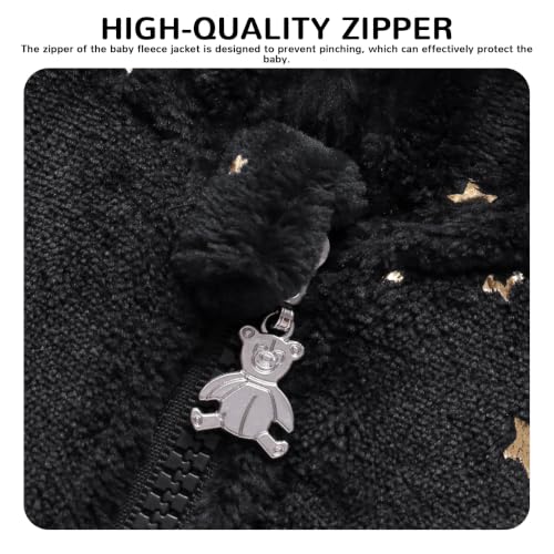 Image of Baby Girl Winter Fleece Coat Toddler Boy Jacket Infant With Hood Warm Outerwear