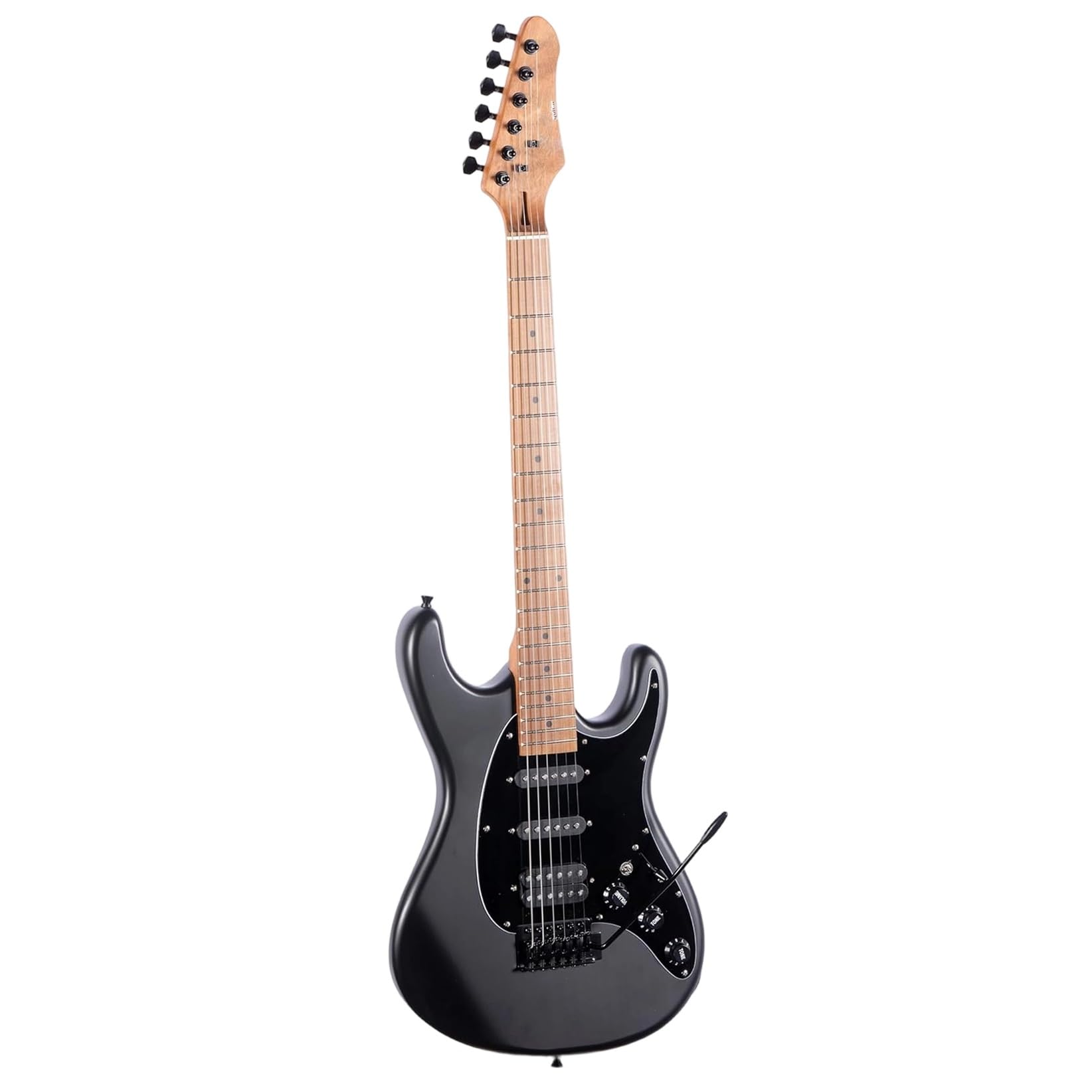 Standard Gitara Elektryczna 7 Strunowa Gitara Elektryczna Z Solidnym Korpusem Dla Początkujących Hebanowy Gryf Klonowy Regulowany Przetwornik SSH