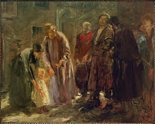 Affiche Toile Jésus portrait art Fritz Von Uhde reproduction tableau 60x90cm