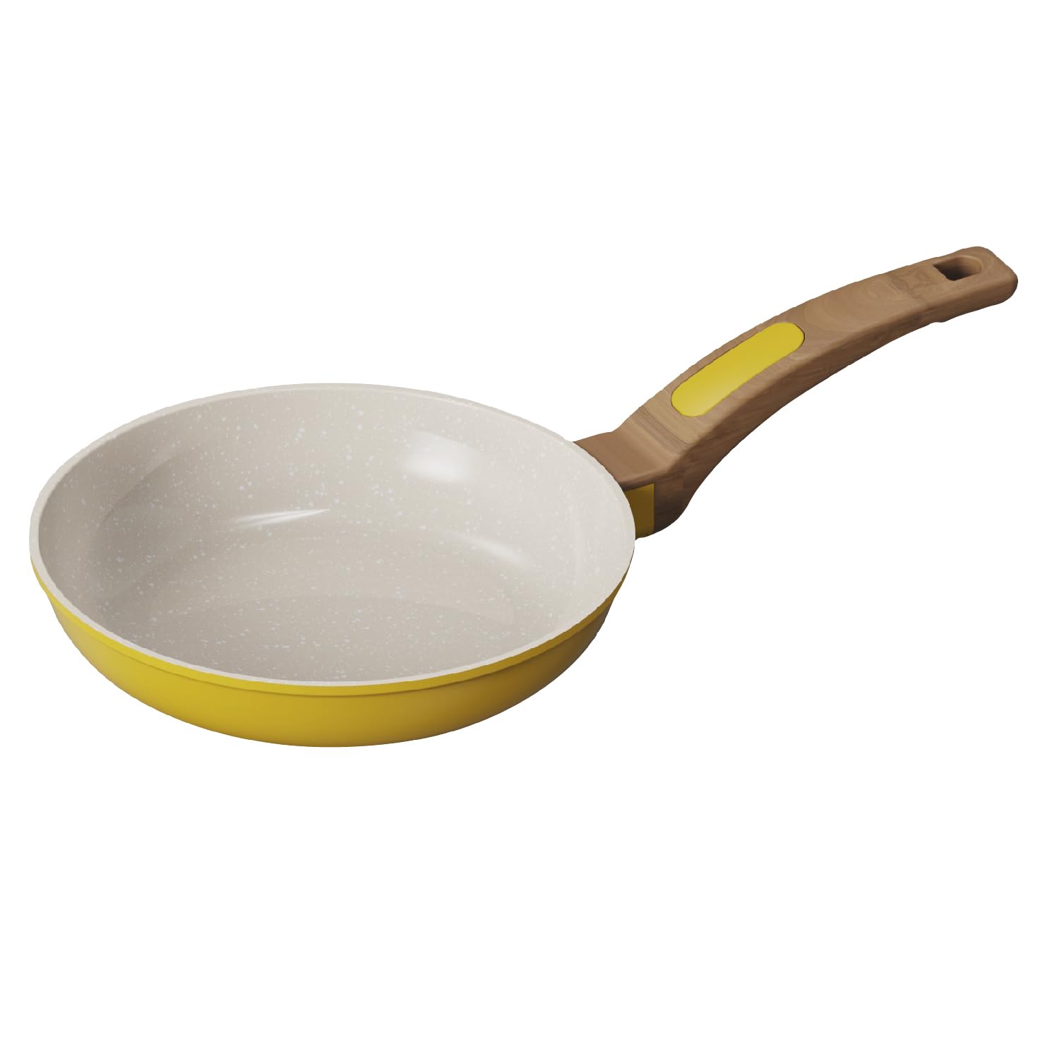 Cooksmart Signature 20cm Frying Pan – Cast Aluminium Non-Stick | PFOA & PFAS Free | Free Felt Pan Protector | Induction, Gas & Electric Hob Compatible | Dishwasher Safe (Marigold)