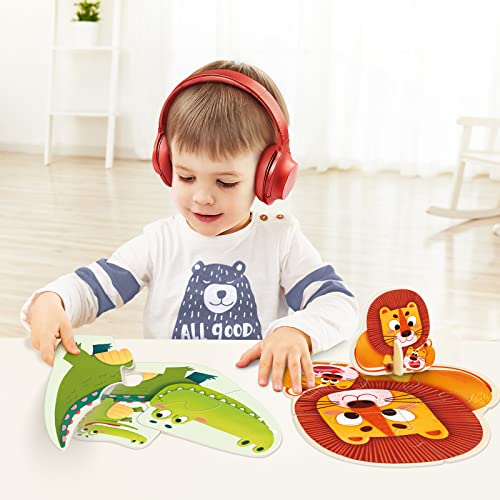 Image of TOI 6 Packs Large Piece Toddler Jigsaw Puzzles for Kids Ages 2-4 - Wildlife | My First Puzzle, Animal Shaped Floor Puzzles for Beginner, Preschool Learning Game, Educational Activity for Boys Girls Gift