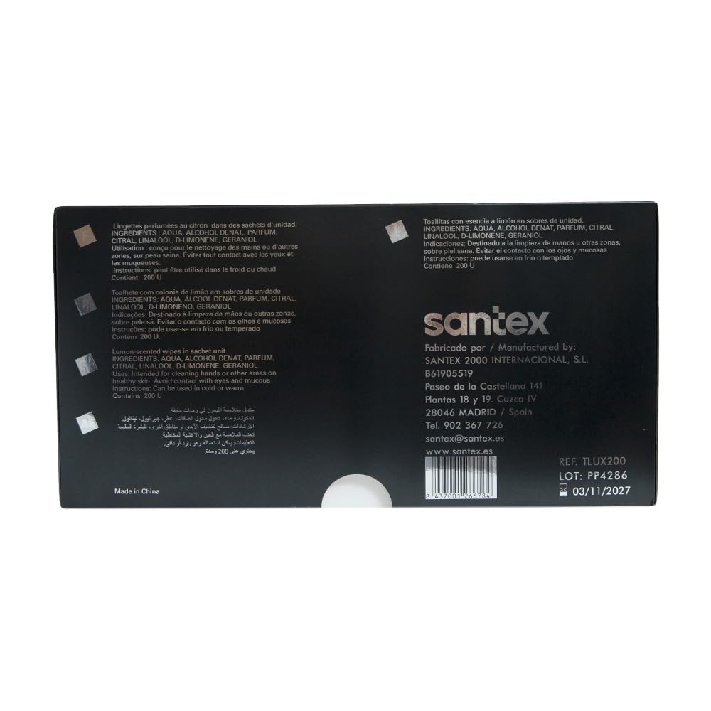 Toallitas LXY Limón | Fabricadas en tejido sin tejer | Superficie suave microperforada, no se rompen y no dejan residuos | Pack de 200 unidades