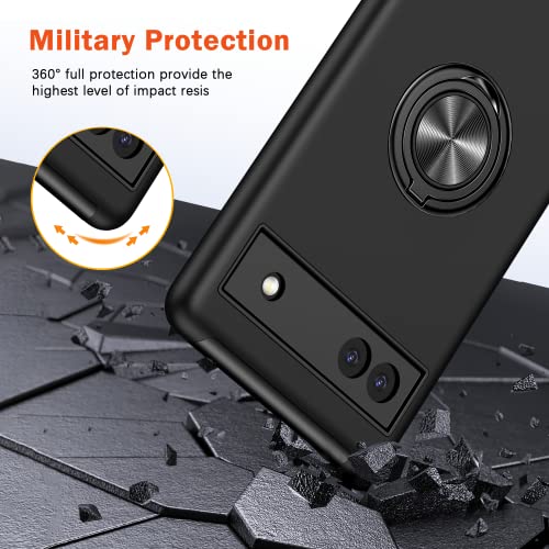 Coque Google Pixel 6a anti-rayures avec support bague 360 de précision