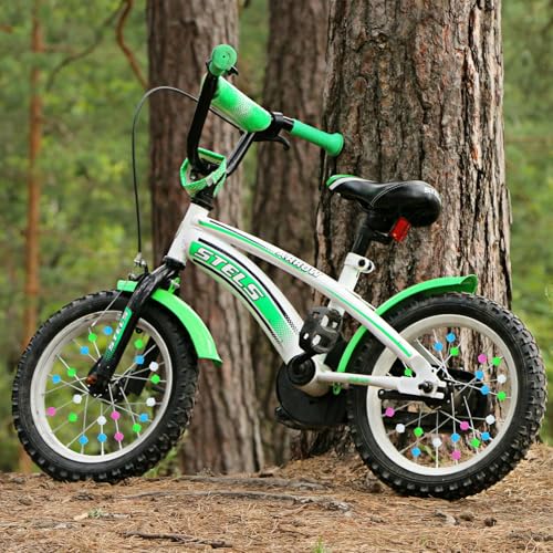180 Pcs Bike Spoke Beads, Colorful Bicycle Spokes Plastic Cycling Clip Bead Round , Bicycle Wheel Spokes Luminous Plastic Beads,Bicycle Spoke Accessories for Children\'s Kids Bike Wheel Decorations