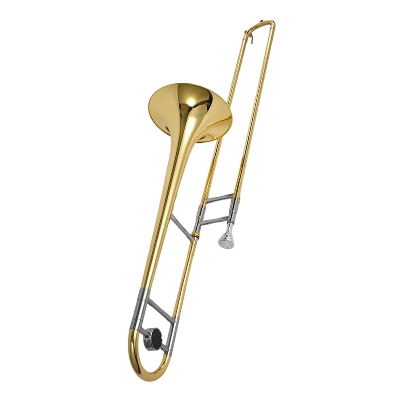 Trombón Para Principiantes Instrumento De Viento Con Tubo De Afinación De Cobre Blanco Cambio De Bajo trombón Instrumento De Metal(2)