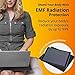 Shield Your Body - Laptop Lap Pad with SaferBody™, Anti Radiation Shield & Heat Shield Pad, EMF Blocker Laptop Pad for Up to 17in.Wide Device (15.9 x 12 inches), Jet Black PU Leather Color