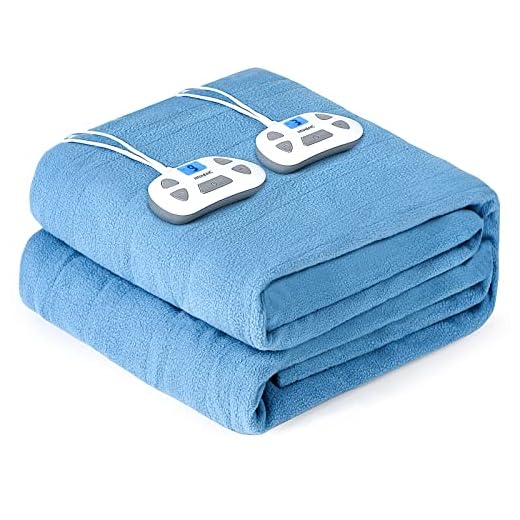HNABAIC Electric Blanket King Size Dual Control, 10 Heating, 1-12 Hours Auto-Off, Machine Washable, ETL Certification (100x90” King Size, Dual Control)