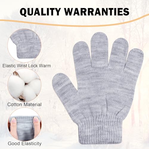 ONESING 16 Pairs Kid Gloves Knitted Children Gloves Bulk for Boys Girls - Stylish and Snug Winter Accessories2