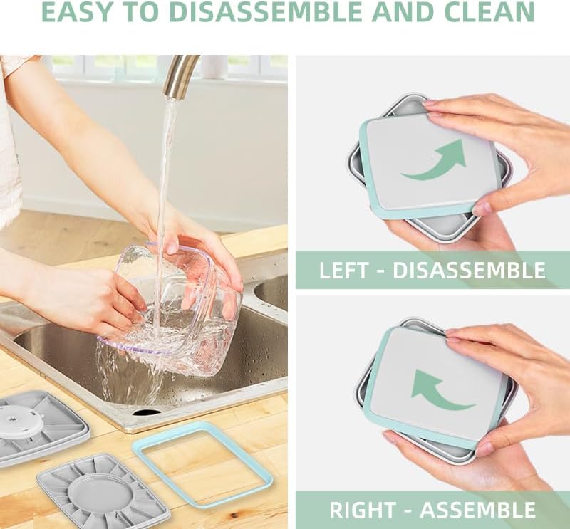 Ankou Pop Airtight Food Storage Containers with Lids- 3 Pcs Stackable One Button Opening Food Containers, Kitchen Pantry Storage Containers for Snacks Candy Salt Herbs Spices BPA-Free (1.2 QT * 3) - Image 3