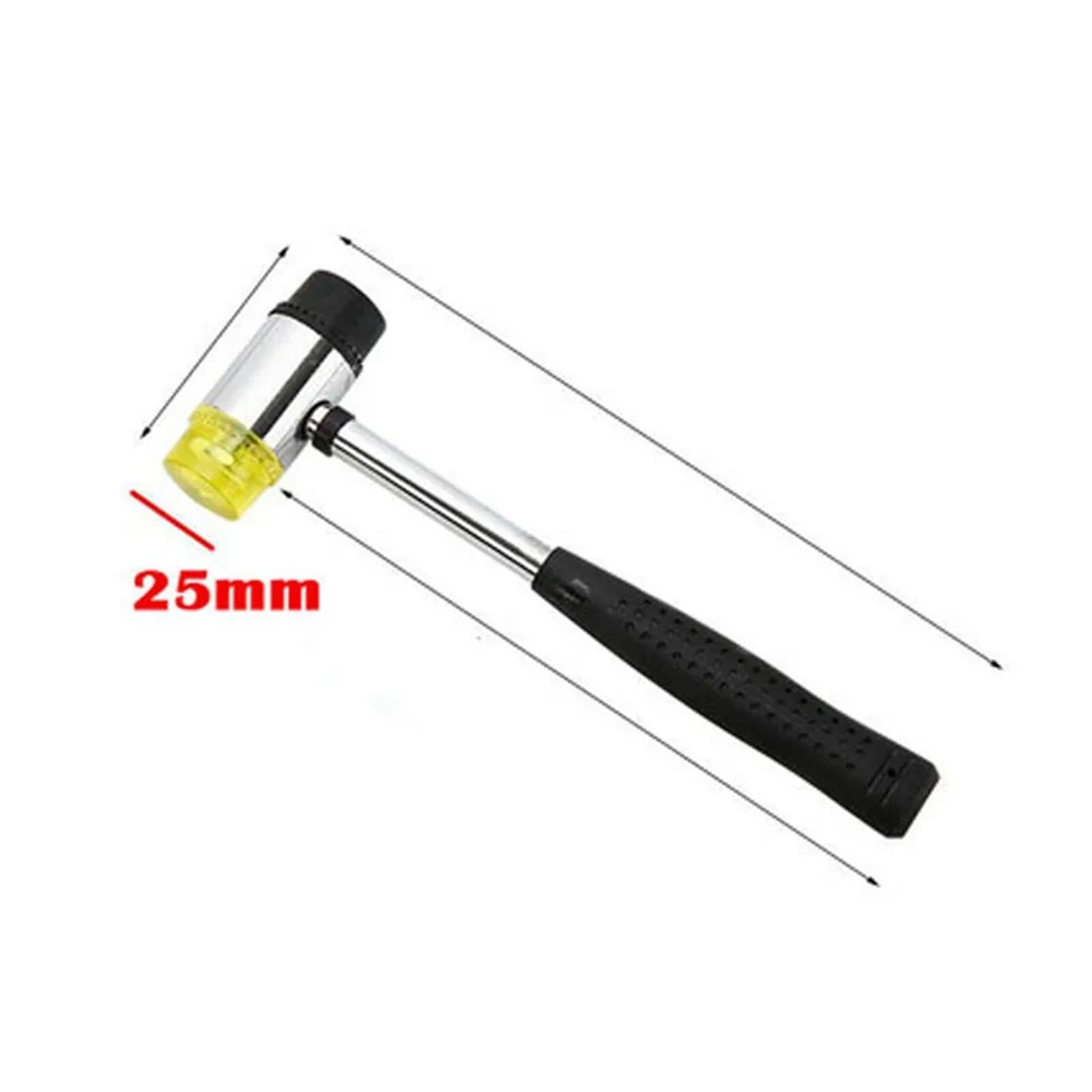 Martello in gomma double face da 1 pezzo con punte morbide e dure, impugnatura antiscivolo(35mm)