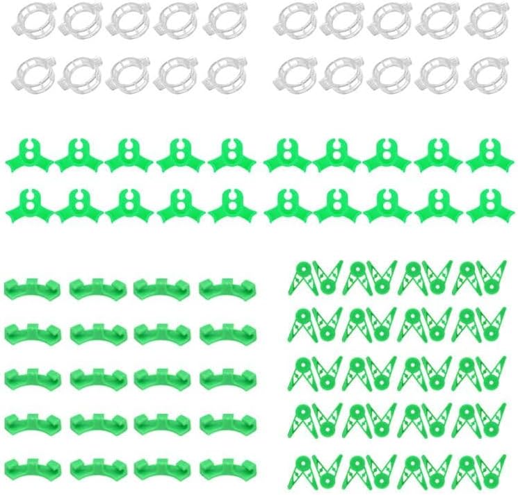 80 clips de entrenamiento de tallo de plantas, ramas dobladoras de brotes de plantas de bajo estrés, clips de soporte para plantas, abrazaderas de