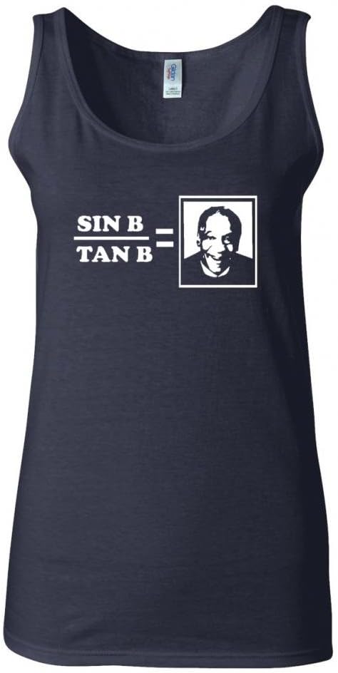 Junior Sin B Tan B = Cos B Mathematics Math Funny Humor Novelty Tank Tops