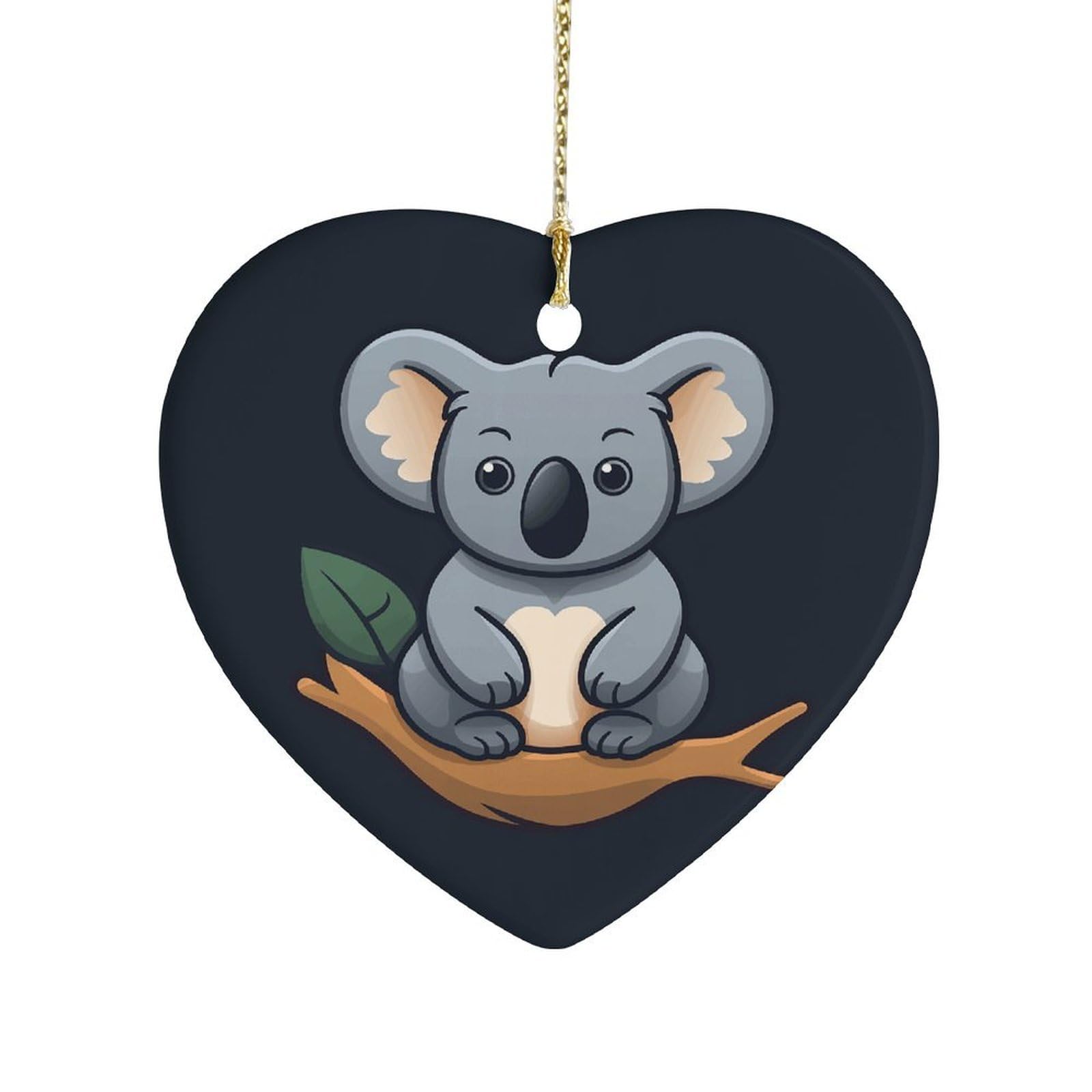 Fekiloot Style Koala In Tree Ceramic Ornament Home Decor Keepsake