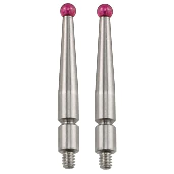 E-outstanding Contact Point 2PCS Ruby Tip Contact Point for Dial Test Indicator M1.6xD2.0xL20.9