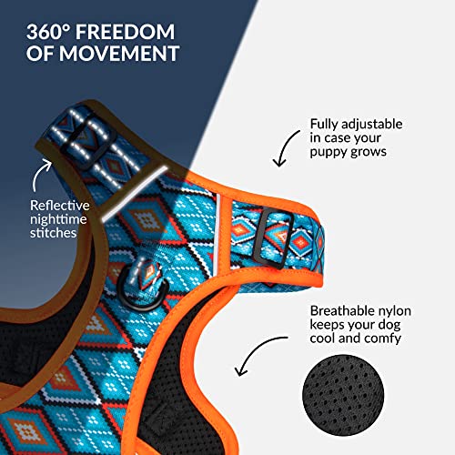 Collardirect No Pull Reflective Dog Harness With Handle And Front Clip, Adjustible Soft Padded Vest For Small To Large Dogs Training And Walk (Size S, Pattern Pt3) #TOP3