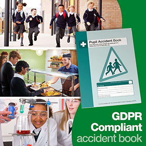Image of Safety First Aid Pupil Accident Book, A4