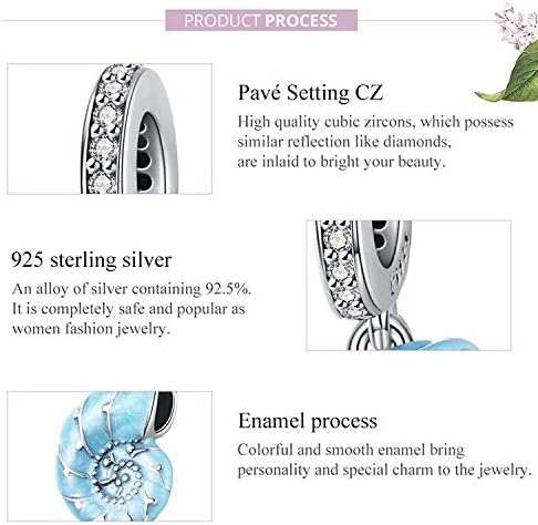 Lucky Ocean Animals Charm Beads for Pandora Women's Bead Charms 925 Sterling Silver Goldfish Charms Red Enamel Carp Charms for Her Mum (Snail Charm) - Image 5