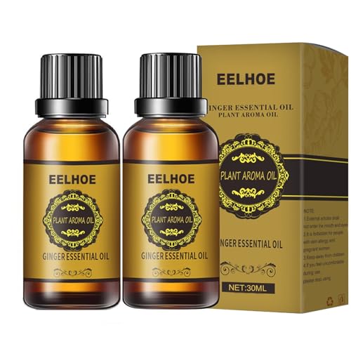 2Pcs Belly Drainage Ginger Oil, Lymphatic Drainage Massage Ginger Essential Oil for All Skin.
