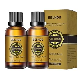 2 Pcs Belly Drainage Ginger Oil, Lymphatic Drainage Massage Promote Blood Circulation Reduce Adipose Tissue Ginger Essential Oil. 60ML
