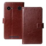 Dingshengk Flip Retro Leder Tasche Hülle TPU Silikon Für Doro Liberto 8035 Lederhülle Handyhülle Schutzhülle Klapphülle Handytasche Handy Etui Brieftasche Cover Hülle Abdeckung (Braun)