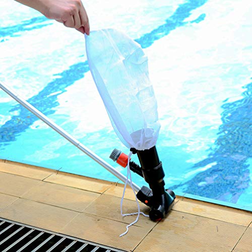 Yardwe 1 conjunto de limpador de piscina portátil, aspirador de pó de piscina, reutilizável, ferrame