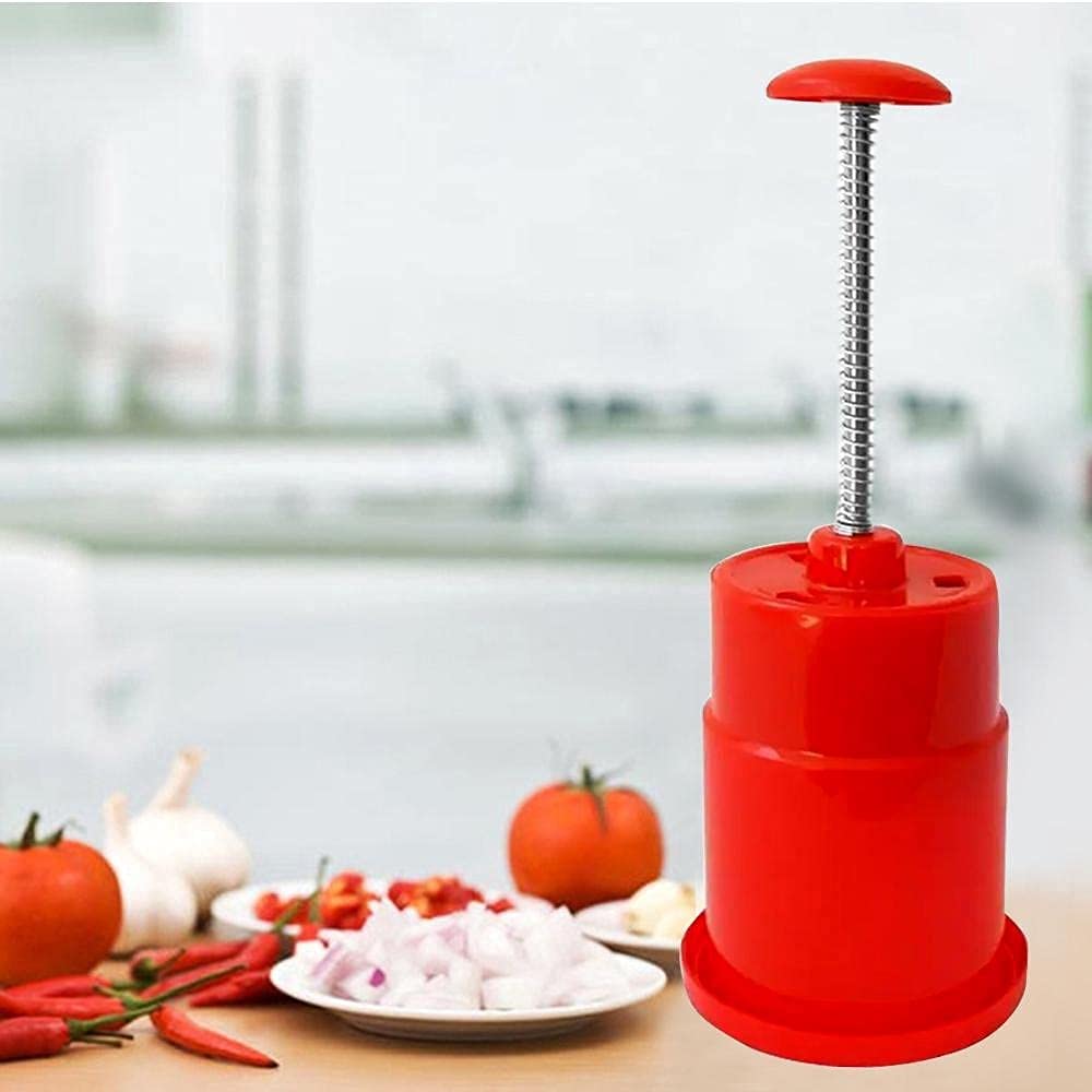 URMI Enterprise Hand Press Onion Chopper Quick Cutter. (Colour May Vary)