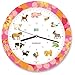 KOOKOO KidsWorld Black-Blue, Wall Clock for Children with Natural Sounds, 12 Farm Animals