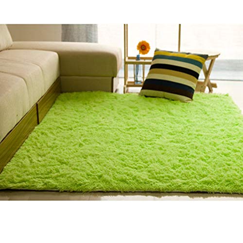 カーペット ラグ 洗える ラグマット 大判 1畳 2畳 3畳 4畳 防ダニ センターカーペット かわいい 抗菌 消臭 シャギーラグ 絨毯 滑り止め付き ふわふわ サラサラ 長方形 夏 秋冬 オールシーズン 200*350 夏 冷房対策 床暖房対応 グリーン