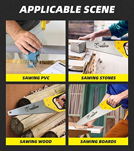 Dowell 14 In Hand Saw - 11 Tpi Fine Cuts Wood Saw Perfect For Sawing, Trimming, Gardening, Cutting Wood, Drywall, Plastic Pipes, Sharp Blade - Crosscut Saw, Hy041107 #TOP5