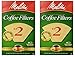 Melitta 612412 #2 Natural Brown Cone Coffee Filters 40 Count (Pack of 2)