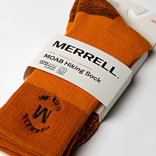 Image of Merrell Men's and Women's MOAB Hiking Midweight Cushion Socks - Unisex Coolmax Moisture Management and Arch Support