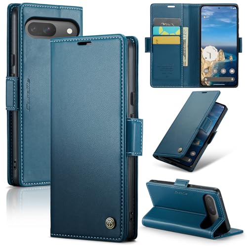 HAII Google Pixel 11/11 Pro�p �E�H���b�g�t���b�v�P�[�X�A�N���W�b�g�J�[�h RFID�u���b�N �N���W�b�g�J�[�h ���C�� �ی�J�o�[ �X���b�g �L�b�N�X�^���h ���� �j�� (�u���[�APixel 11/11 Pro)