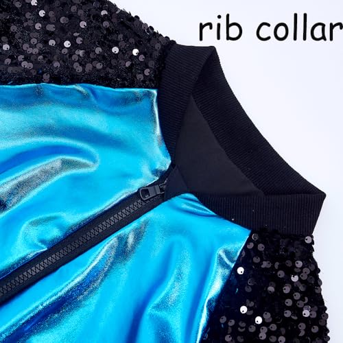 Boys Sequin Jackets Trendy Sparkle Sleeve Bomber Varsity for Kids Glitter Birthday Jacket Coat Shiny Boy Clothes3