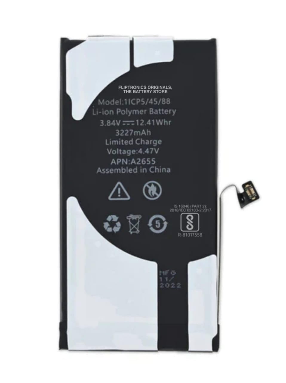 iPhone13 256G[MLNL3J/A] アップルケア　バッテリー100% Original Battery for iPhone 13 A263 A2482 A2631 A2634 A2635