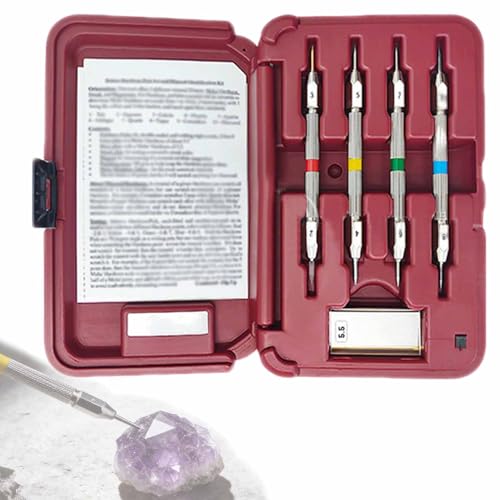 ERICAT 4 Pack Mohs Hardness Tester, 2-9 Scratch Tester Mohs Hardness Picks, Metals and Alloys, Long Service Life and Good Durability, for Industrial Mineral Identification Jewelry