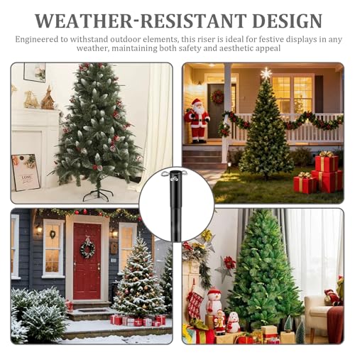 Extensor de altura para árbol de Navidad Muzrunq, base elevadora de hierro para jardín y hogar 6