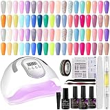 Cooserry UV Gel Nail Polish with 48W Nail Light - 36 Colors Unicorn Collection Pastel Gel Polish Set