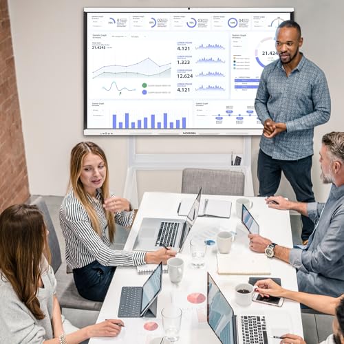 Image of Interactive Smartboard 65 inch 4K UHD Touchscreen Digital Whiteboard with 48MP Camera, 8-Array Microphone, Dual 15W Speakers for Presentation Classroom Conference Office Home (Wall Mount Included)