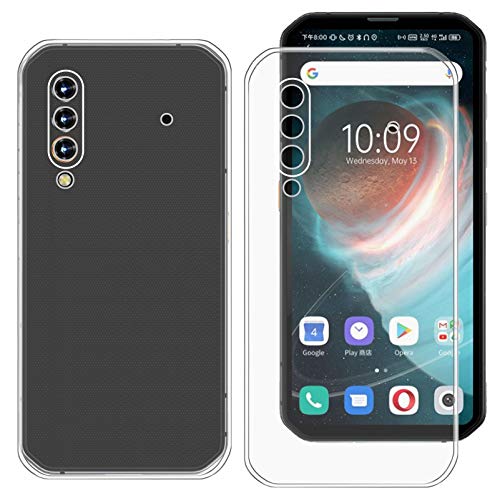 HHUAN Phone Case for Blackview BL6000 Pro 5G (6.36 inches), 2 Pack Transparent Soft Silicone TPU Shock Absorption Protective Shell Case, Bumper Phone Cover for Blackview BL6000 Pro 5G - Clear